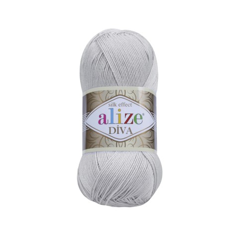 Włóczka Alize Diva 168 / jasny szary