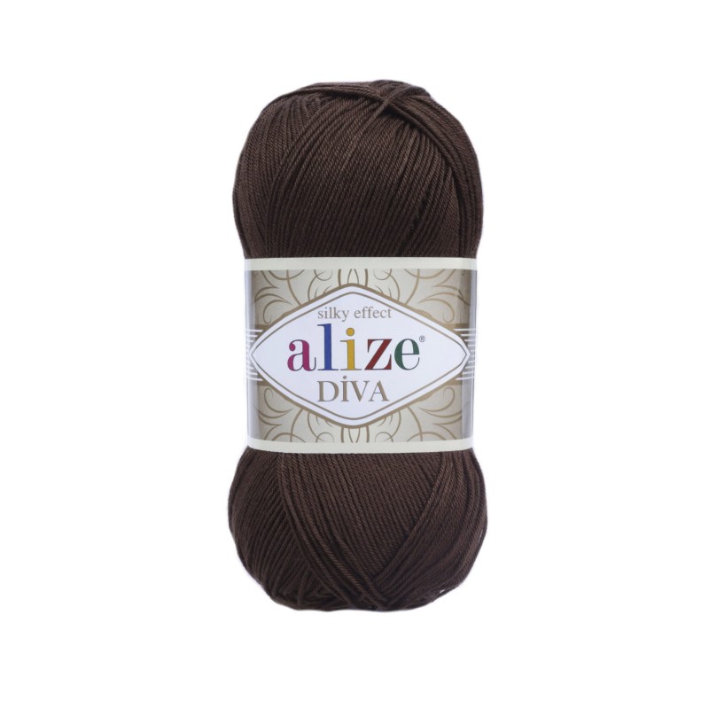 Włóczka Alize Diva - 26 ciemny brąz