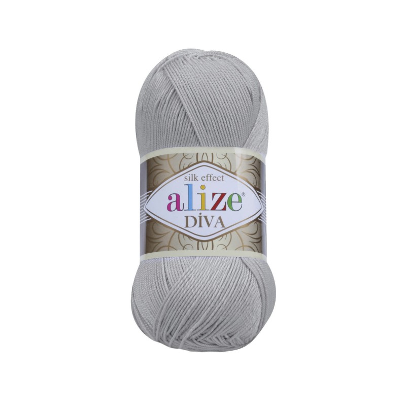 Włóczka Alize Diva - 355 szary
