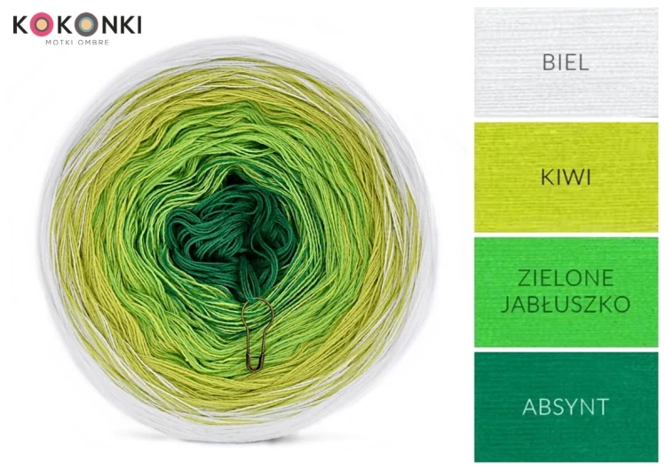 KOKONEK A176 Biel/kiwi/zielone jabłuszko/absynt