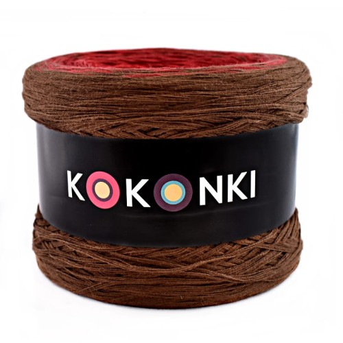KOKONEK A059 Brąz/burgund/czerwień