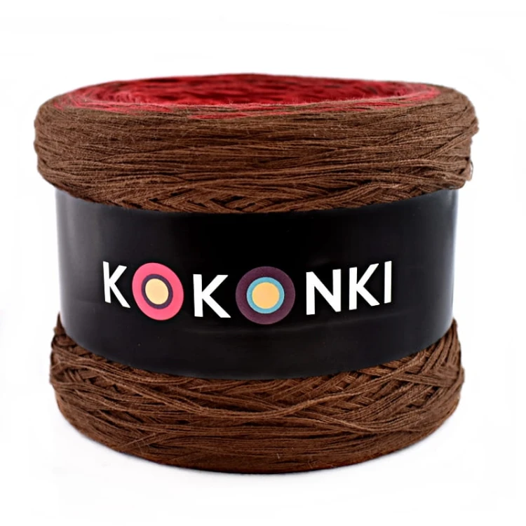 KOKONEK A059 Brąz/burgund/czerwień