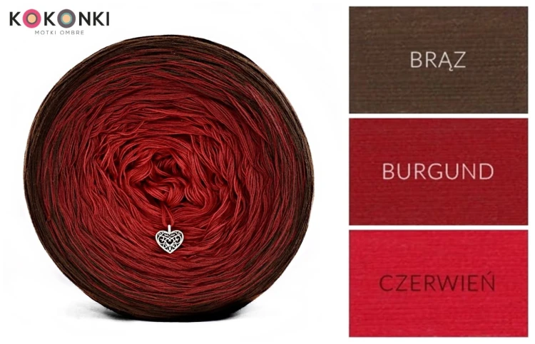KOKONEK A059 Brąz/burgund/czerwień