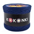KOKONEK B007 Granat/atrament/ blady fiolet/kurkuma/biel