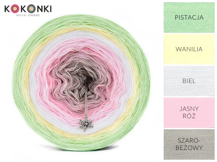 KOKONEK B010 Pistacja/wanilia/biel/jasny róż/szarobeżowy
