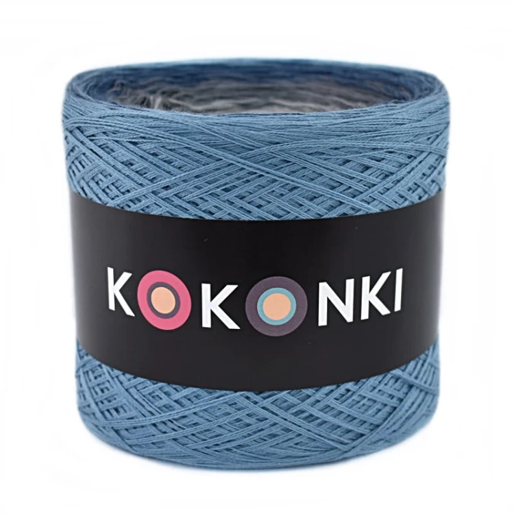 KOKONEK B012 Denim/indygo melanż/średni szary/szary/zimny beż