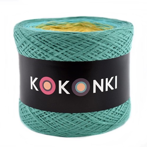 KOKONEK A996 Szmaragd/turkus/limetka/intensywny żółty