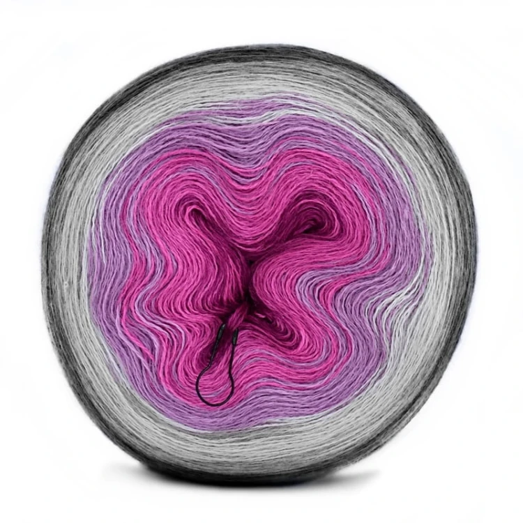 KOKONEK Merino 449 - Średni szary/szary/jasny szary/wrzos/piwonia/jeżyna