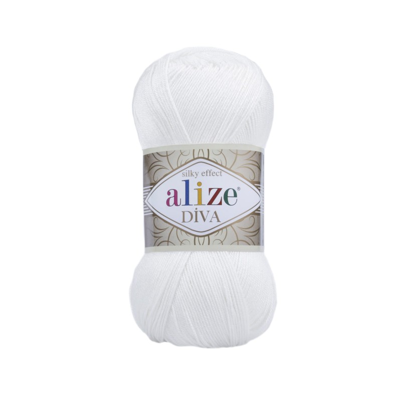 Włóczka Alize Diva - 55 biel