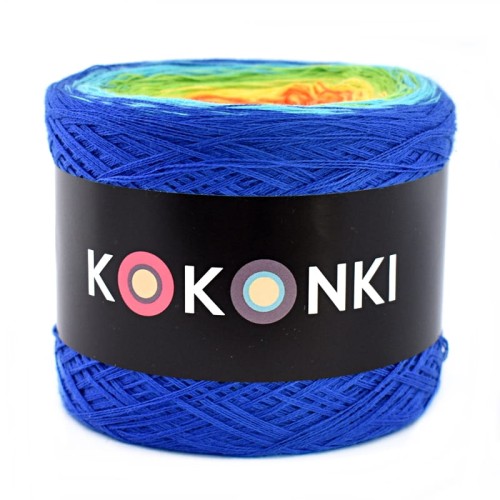 KOKONEK B014 Szafir/turkus/zielone jabłuszko/intensywny żółty/intensywny pomarańcz/fuksja