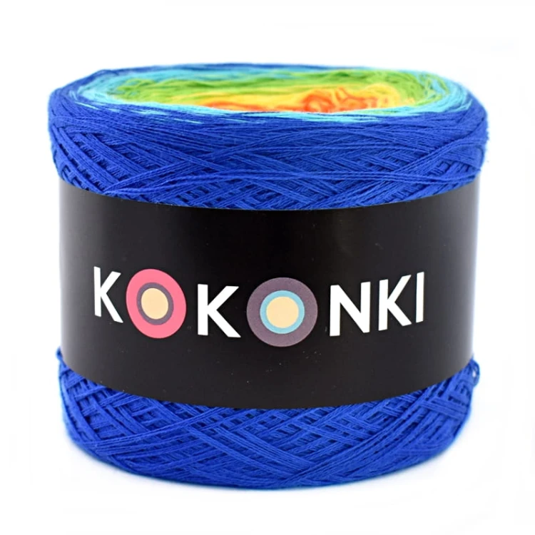 KOKONEK B014 Szafir/turkus/zielone jabłuszko/intensywny żółty/intensywny pomarańcz/fuksja