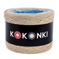 KOKONEK B015 Ciepły beż/pudrowy beż/patyna/cyjan/lazur