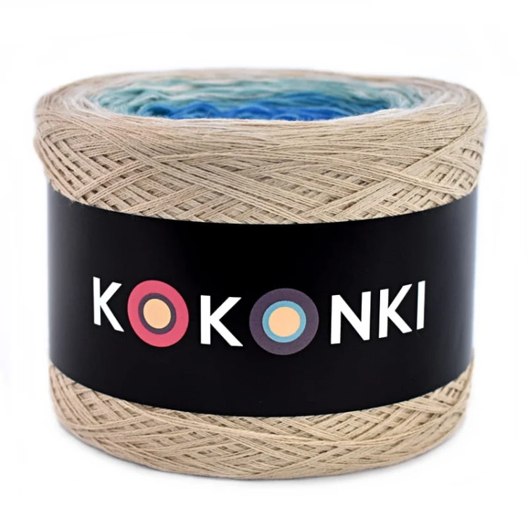 KOKONEK B015 Ciepły beż/pudrowy beż/patyna/cyjan/lazur