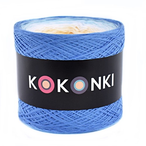 KOKONEK A669 Niebieski/jasny błękit/biel/wanilia/żółty