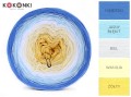 KOKONEK A669 Niebieski/jasny błękit/biel/wanilia/żółty