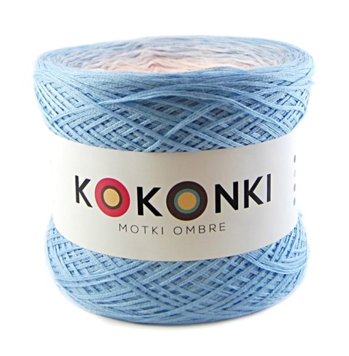 KOKONEK A045 Błękit/jasny błękit/pastelowy róż/biel