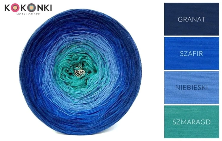 KOKONEK A429 Granat/szafir/niebieski/szmaragd