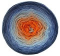 KOKONEK A442 Indygo melanż/jeans melanż/błękit/szarobeżowy/pomarańcz