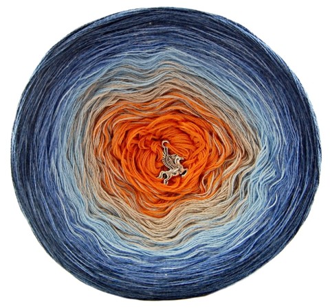 KOKONEK Classic A442 Indygo melanż/jeans melanż/błękit/szarobeżowy/pomarańcz