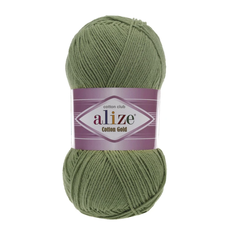 Włóczka Alize Cotton Gold - 485 wojskowa zieleń