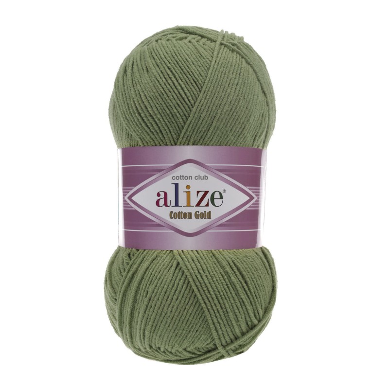 Włóczka Alize Cotton Gold - 485 wojskowa zieleń