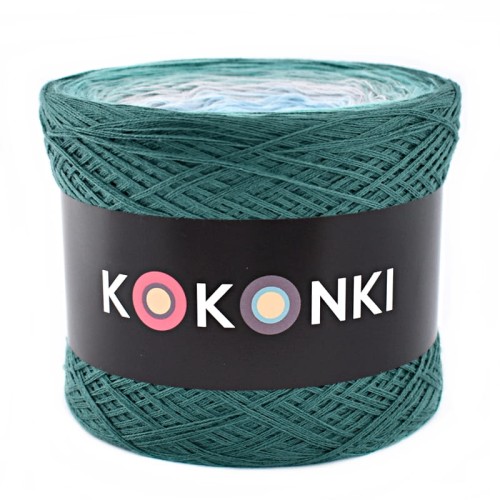 KOKONEK A848 Ciemny szmaragd/szmaragd/patyna/jasny szary/jasny błękit/błękit