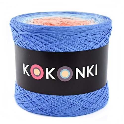 KOKONEK A750 Niebieski/błękit/jasny błękit/łososiowy róż/brzoskwinia/koral