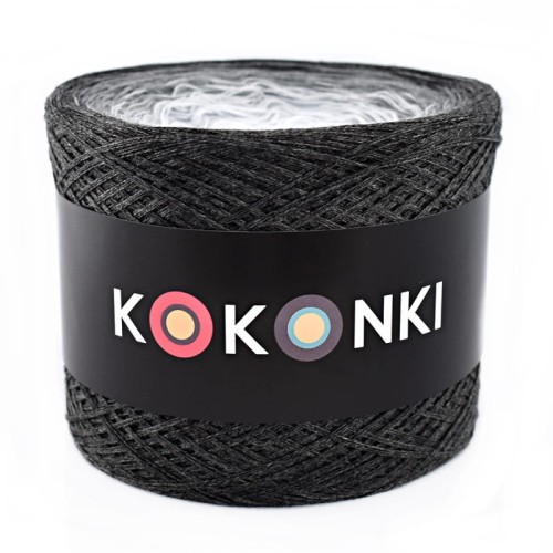 KOKONEK A526 Ciemny szary melanż/szary melanż/jasny szary/biel