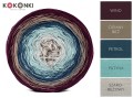 KOKONEK A233 Wino/ciemny beż/petrol/patyna/szarobeżowy