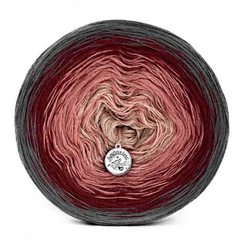 KOKONEK Merino 610 Ciemny szary/bordo/malwa/zgaszona morela