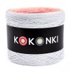 KOKONEK A455 Jasny szary/łososiowy róż/brzoskwinia/morela/brudny róż/szarobeżowy