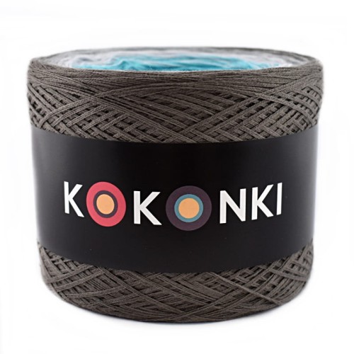KOKONEK A171 Brązowoszary/szary/jasny szary/turkus/jasny petrol/petrol
