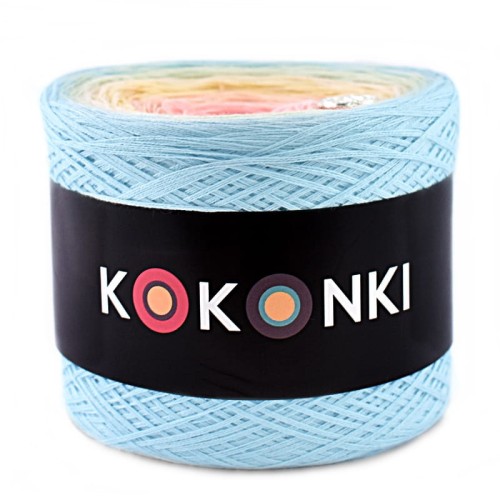 KOKONEK A002 Jasny błękit/jasna pistacja/krem/wanilia/łososiowy róż/jasny róż