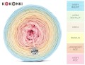 KOKONEK A002 Jasny błękit/jasna pistacja/krem/wanilia/łososiowy róż/jasny róż