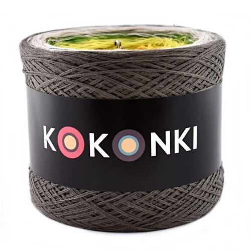 KOKONEK A011 Brązowoszary/szarobeżowy/paproć/limetka/kurkuma/żółty
