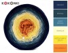KOKONEK A092 Granat/petrol/jasny petrol/wanilia/intensywny żółty/pomarańcz