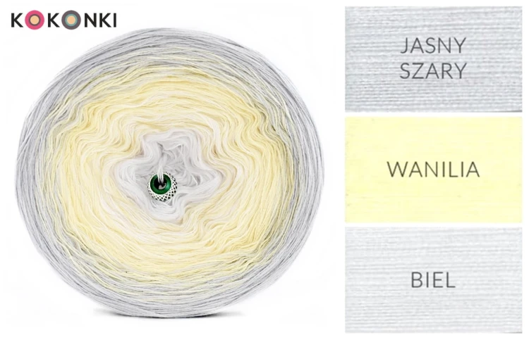 KOKONEK A478 Jasny szary/wanilia/biel