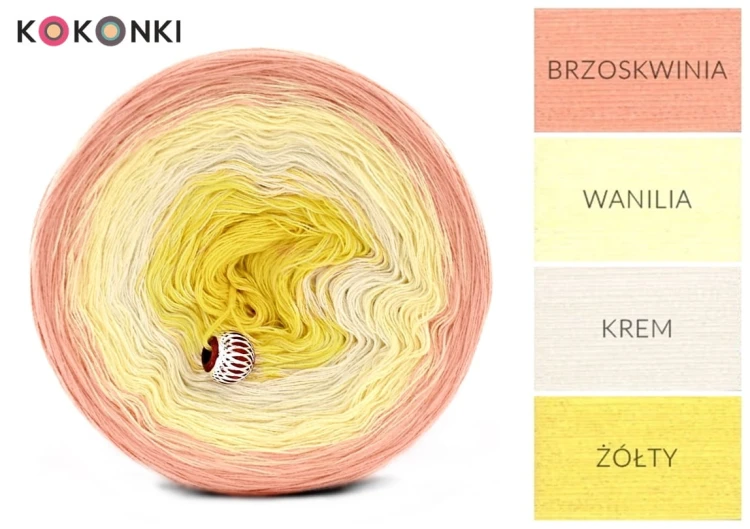 KOKONEK A191 Brzoskwinia/wanilia/krem/żółty
