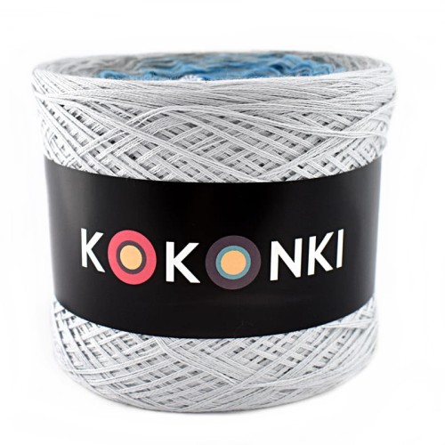 KOKONEK A215 Jasny szary/szary/cyjan/lazur