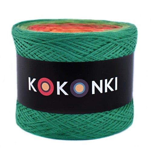 KOKONEK B022 Absynt/zieleń/koral/mango/żółty