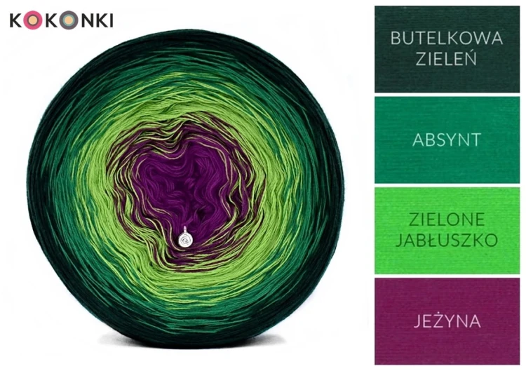 KOKONEK B023 Butelkowa zieleń/absynt/zielone jabłuszko/jeżyna