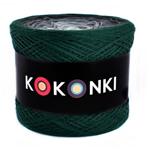 KOKONEK B027 Butelkowa zieleń/ciemny szary/średni szary/szary/jasna pistacja