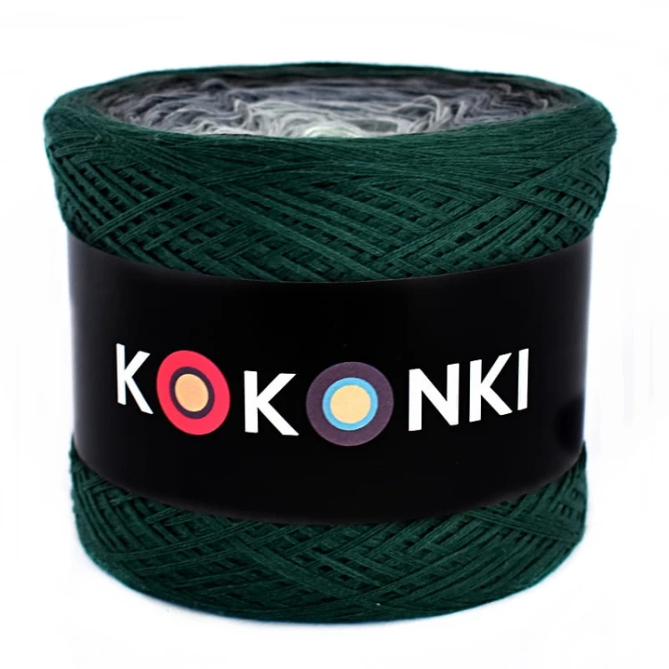 KOKONEK B027 Butelkowa zieleń/ciemny szary/średni szary/szary/jasna pistacja