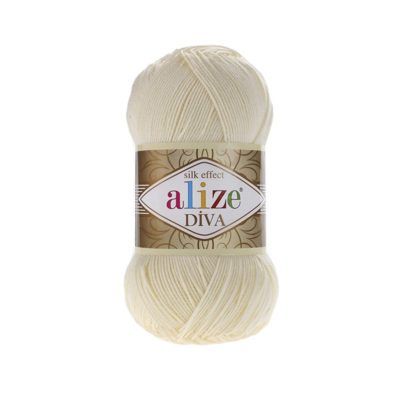 Włóczka Alize Diva - 001 porcelanowy