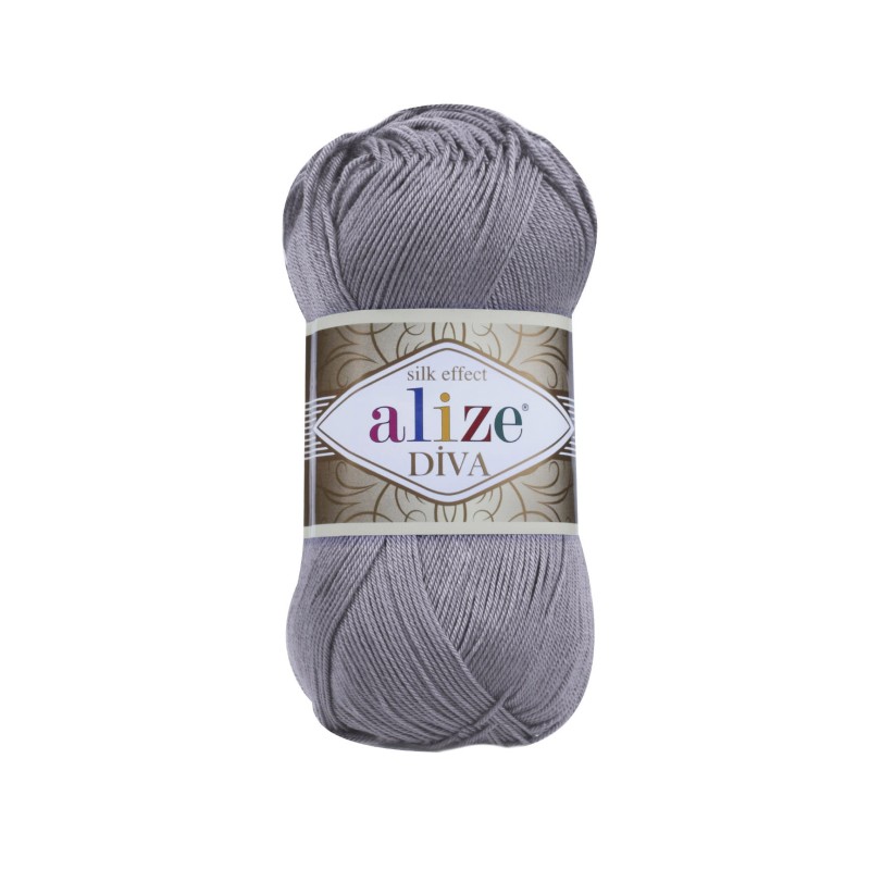 Włóczka Alize Diva - 348 stalowy