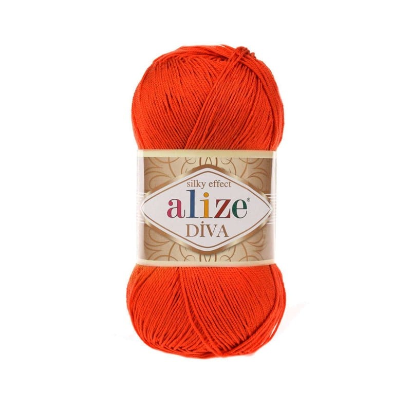 Włóczka Alize Diva - 37 intensywny pomarańcz