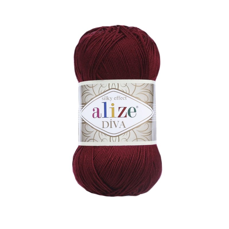 Włóczka Alize Diva - 57 wiśnia
