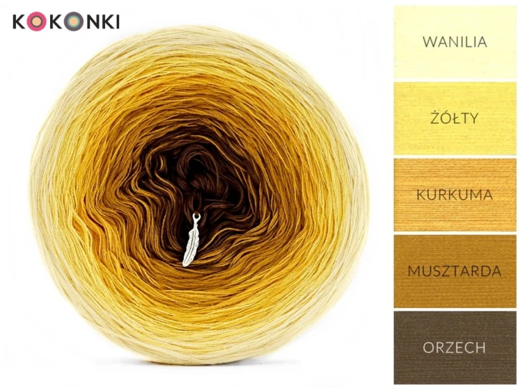 KOKONEK B029 Wanilia/żółty/kurkuma/musztarda/orzech