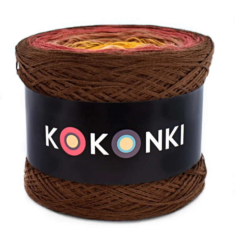KOKONEK A061 Brąz/cegła/ciepły brąz/kurkuma/ciepły beż