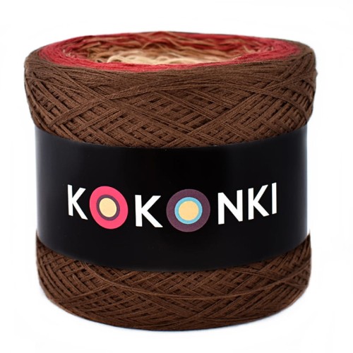 KOKONEK A058 Brąz/burgund/ciepły brąz/ciepły beż/krem